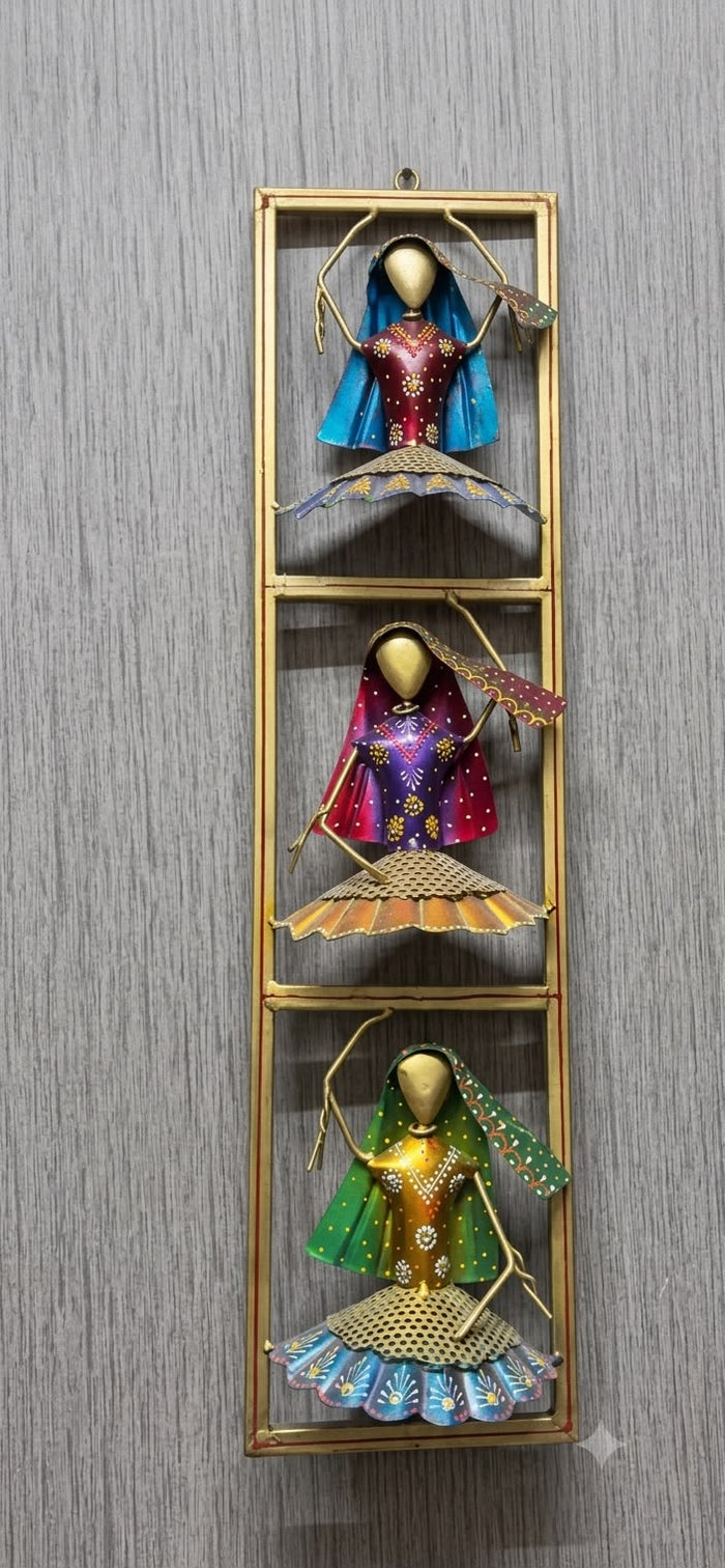 Indian Dancers Metal Wall Art